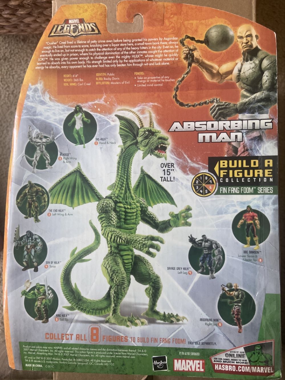 ABSORBING MAN - Hasbro (Fing Fang Foom BaF) action figure collectible [Barcode 653569291374] - Main Image 2