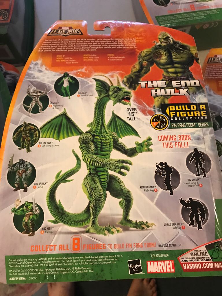 Marvel Legends Fin Fang Foom BAF The End Hulk - Hasbro (Marvel: Legends: 6”) action figure collectible [Barcode 653569291381] - Main Image 2