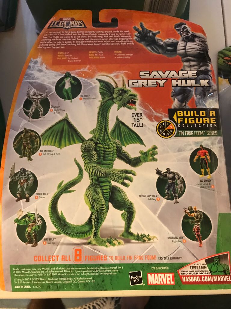 Marvel Legends Fon Fang Foom - Grey Hulk - Hasbro (Marvel Legends) (Marvel: Legends: 6”) action figure collectible [Barcode 653569291398] - Main Image 2