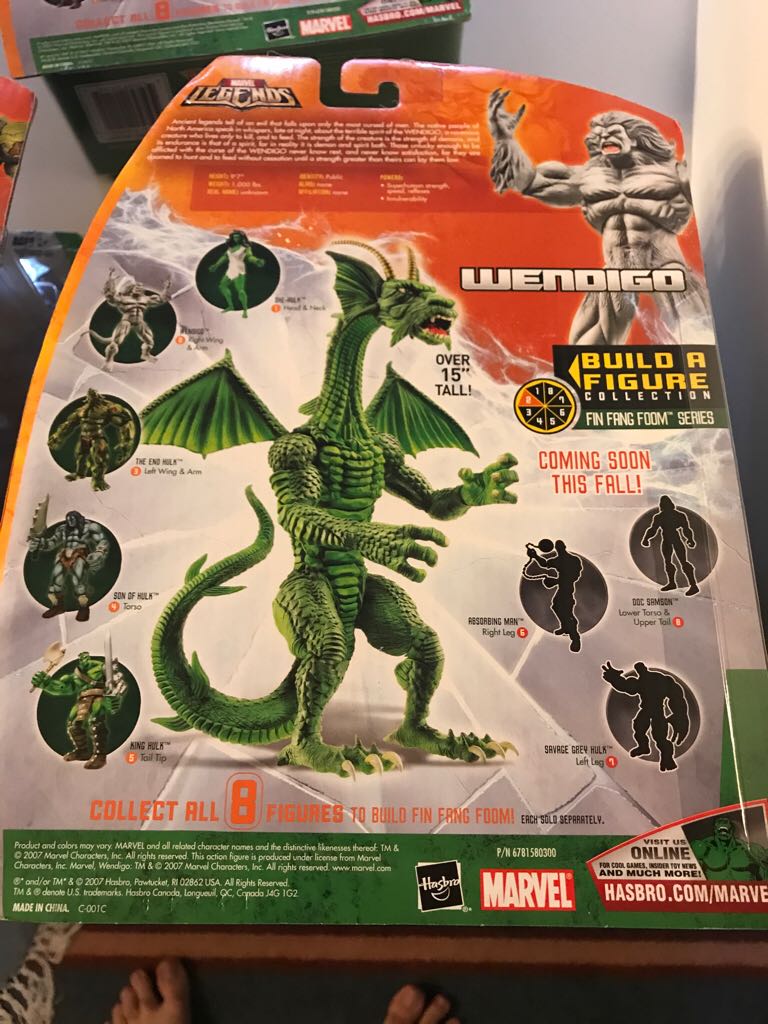 Marvel Legends Fin Fang Foom BAF Wendigo - Hasbro (Marvel Legends Vol. 2 Series 06: Fang Foom) action figure collectible [Barcode 653569291411] - Main Image 2