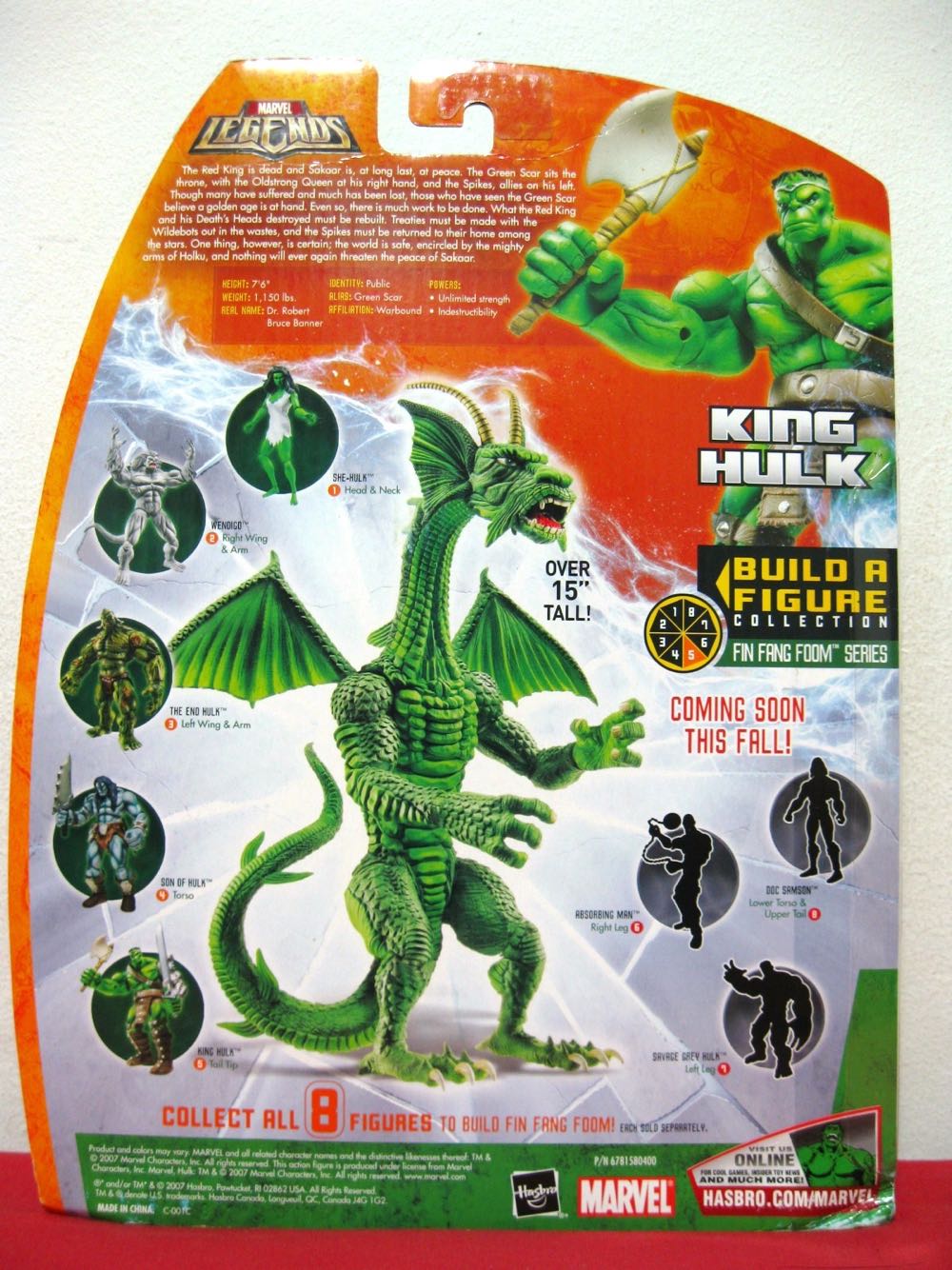 Marvel Legends Fin Fang Foom BAF King Hulk - Hasbro - Marvel Legends (Marvel: Legends: 6”) action figure collectible [Barcode 653569291435] - Main Image 3