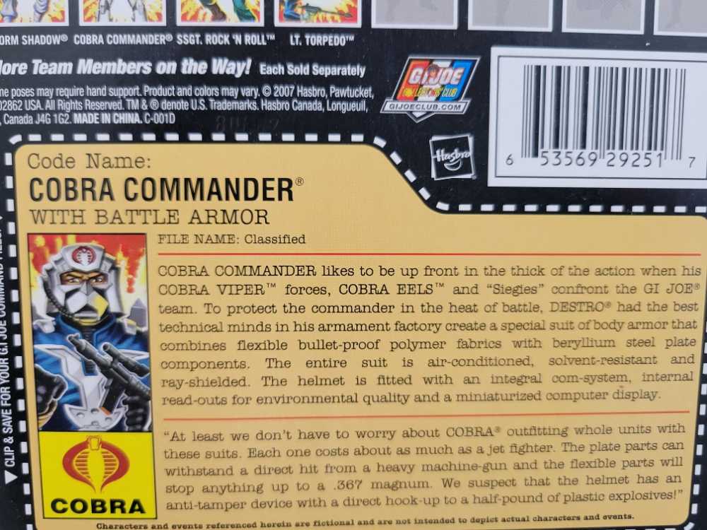 Cobra Commander V28 (Battle Armor) - Hasbro (G.I. Joe 25th Anniversary) action figure collectible [Barcode 653569292517] - Main Image 4