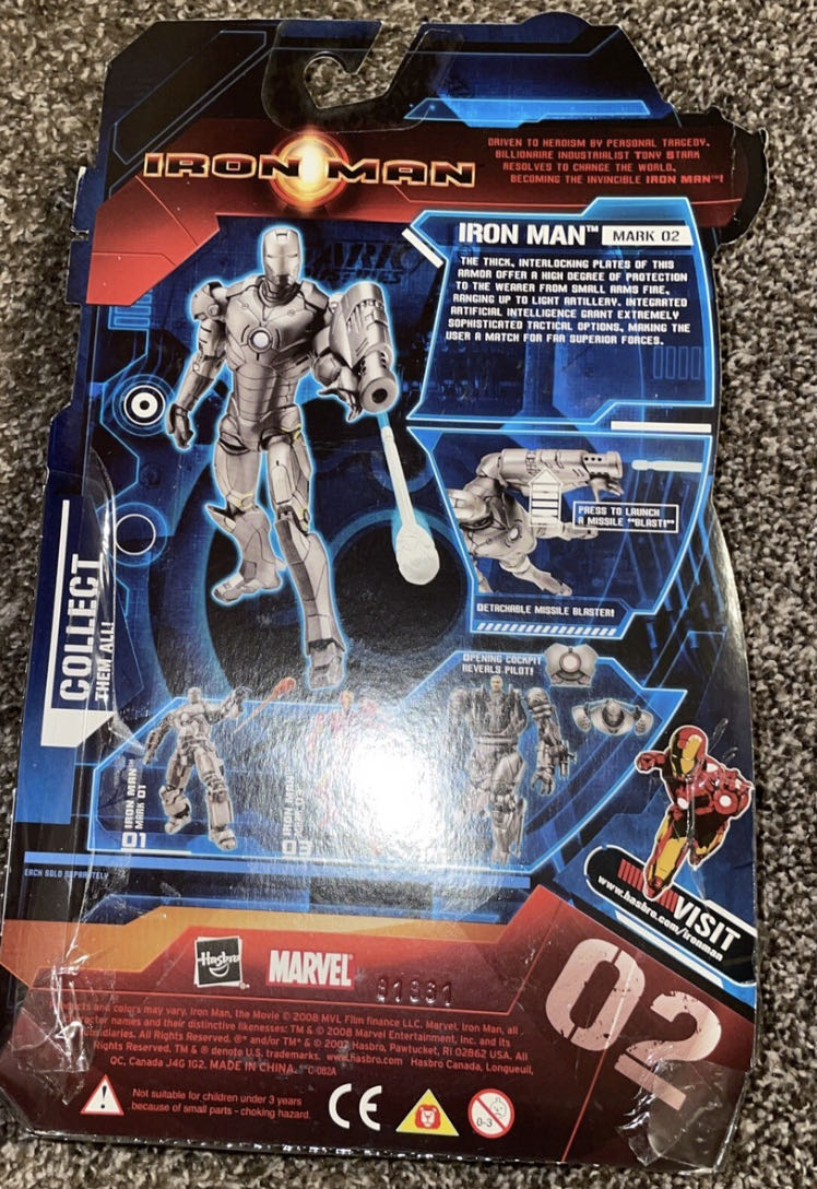 Iron man Mark 02 - Hasbro (Marvel: Iron Man: 6”) action figure collectible [Barcode 653569292609] - Main Image 4