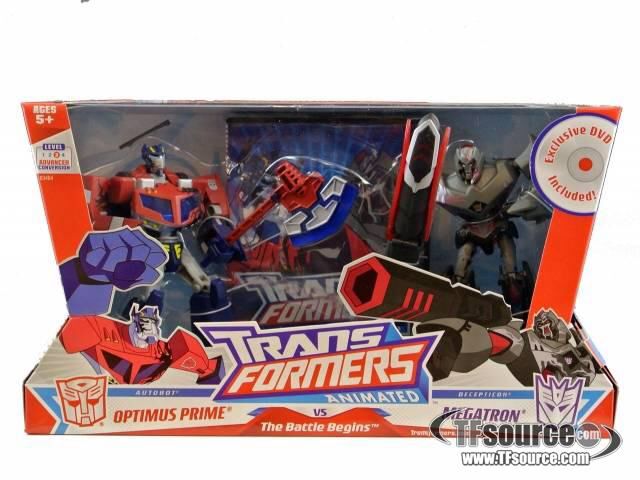 Transformers Animated Optimus Prime Vs Megatron - Hasbro (Transformers Animated) action figure collectible [Barcode 653569296065] - Main Image 2
