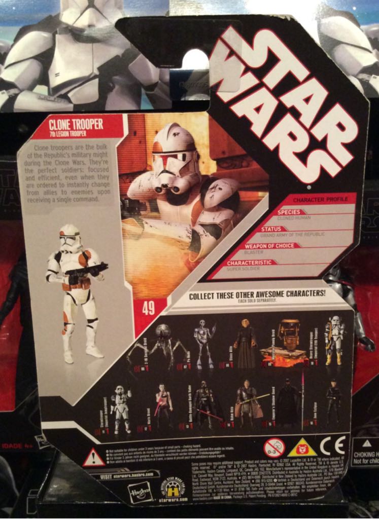 49 Clone Trooper (7th Legion Trooper) - Hasbro (2007-2008 The 30th Anniversary Collection) action figure collectible [Barcode 653569296928] - Main Image 2