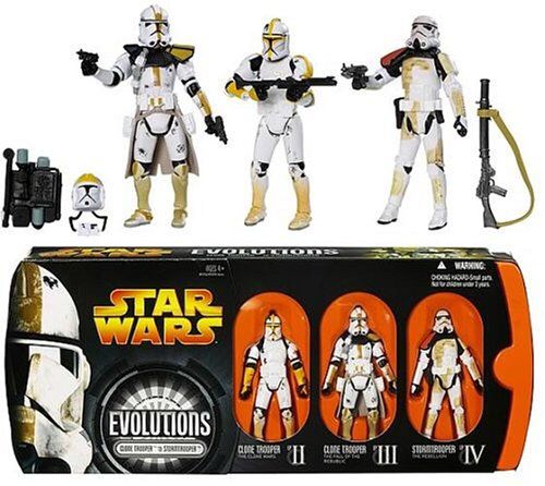 Evolutions: Clone Trooper To Storm trooper - Hasbro (Star Wars 30th Anniversary Collection) action figure collectible [Barcode 653569303121] - Main Image 2