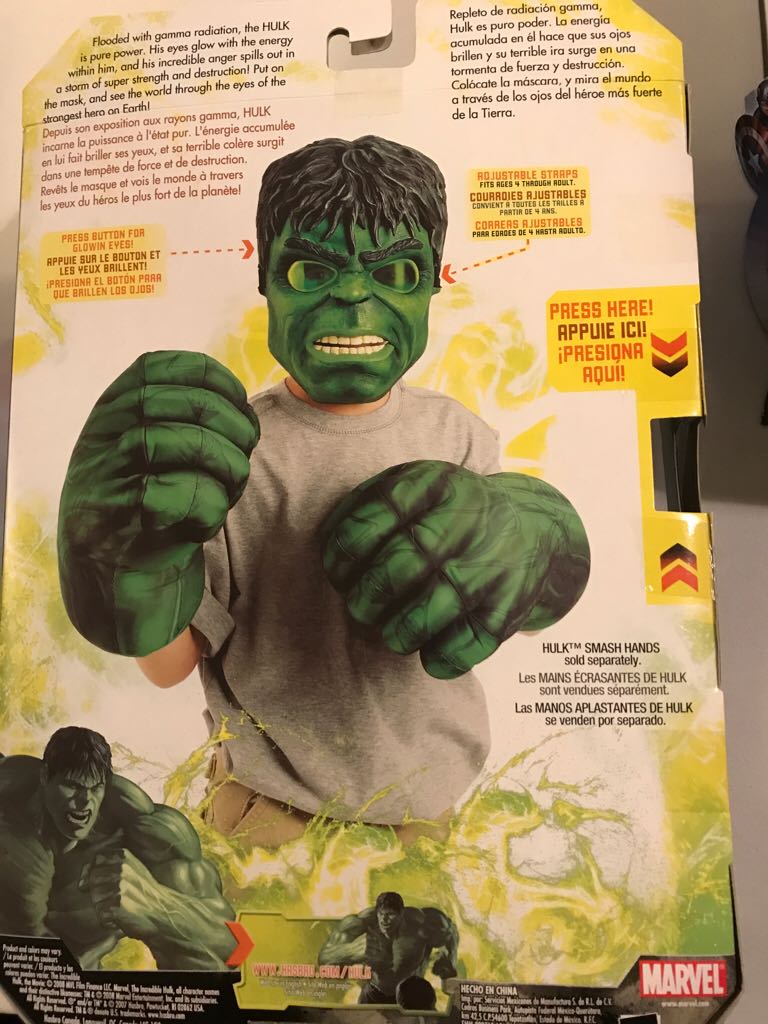 The Incredible Hulk - Power Glow Mask  action figure collectible [Barcode 653569309208] - Main Image 2