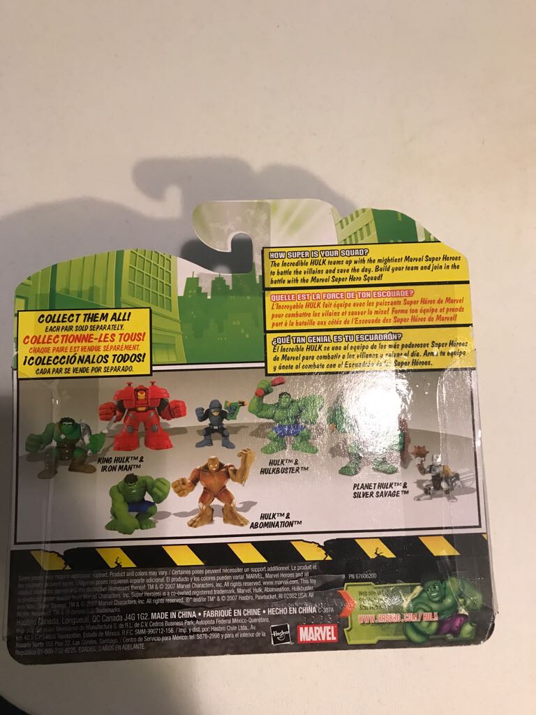 Hulkbuster & Hulk - Hasbro (Super Hero Squad: 2-Pack: 3”) action figure collectible [Barcode 653569310204] - Main Image 2