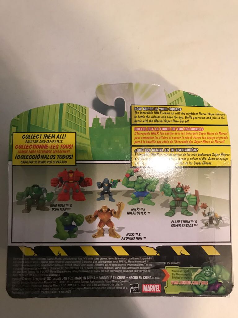 Abomination & Hulk - Hasbro (Super Hero Squad: 2-Pack: 3”) action figure collectible [Barcode 653569310211] - Main Image 2