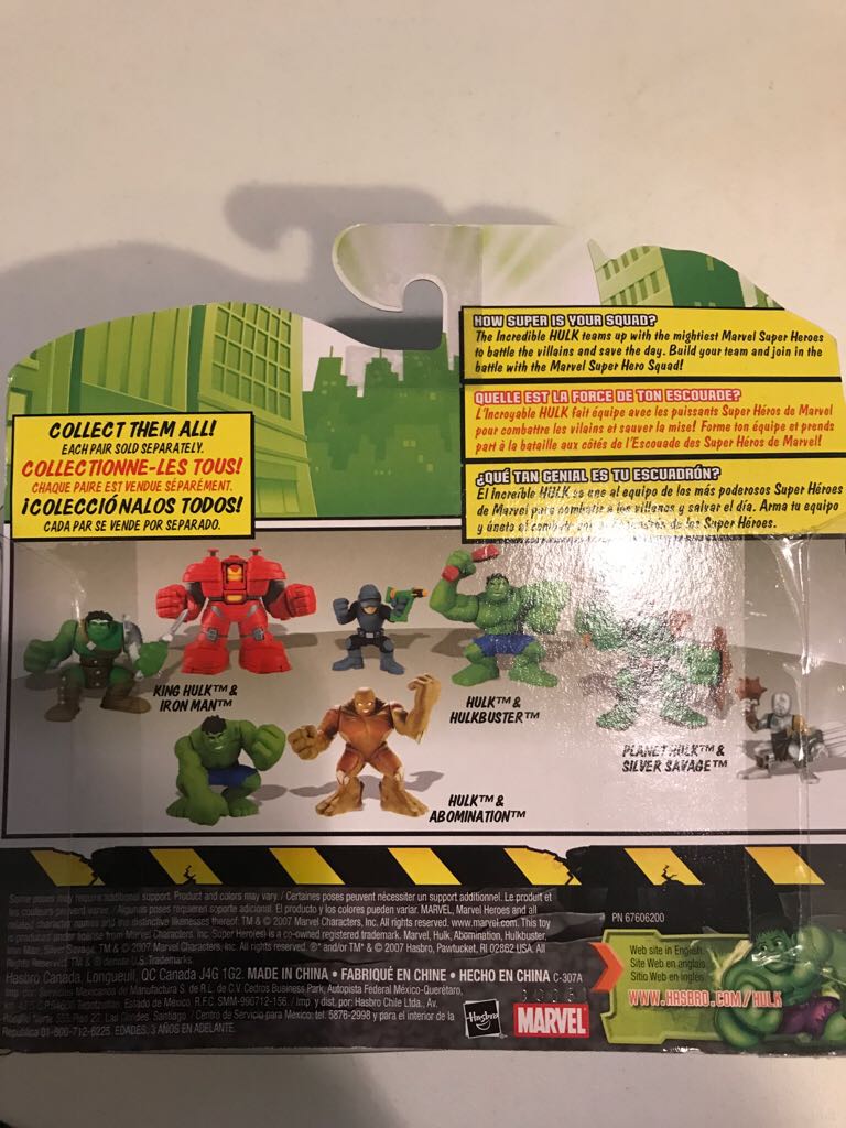 King Hulk & Hulk - Hasbro (Super Hero Squad: 2-Pack: 3”) action figure collectible [Barcode 653569310228] - Main Image 2