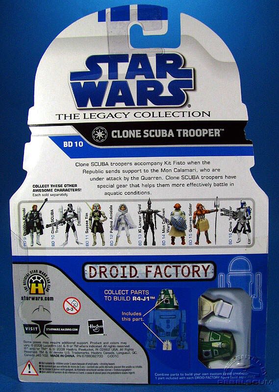 Clone Scuba Trooper - Hasbro (The Legacy Collection (2008)) action figure collectible [Barcode 653569313212] - Main Image 2