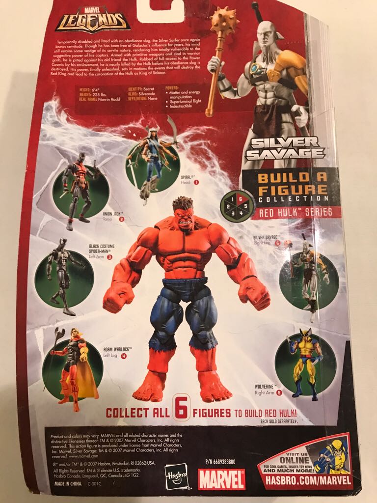 Marvel Legends Exclusive Red Hulk BAF Series SILVER SAVAGE (Target Exclusive) - Hasbro - Marvel Legends (Marvel Legends- Toybiz) action figure collectible [Barcode 653569318934] - Main Image 2
