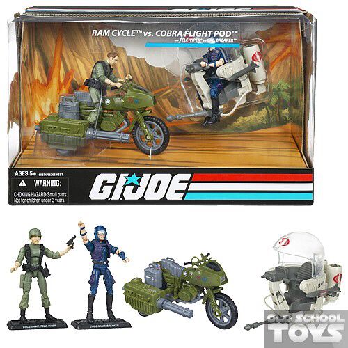 Ram Cycle vs Cobra Flight Pod - Hasbro (G.I. Joe Classic Vehicles) action figure collectible [Barcode 653569323976] - Main Image 2