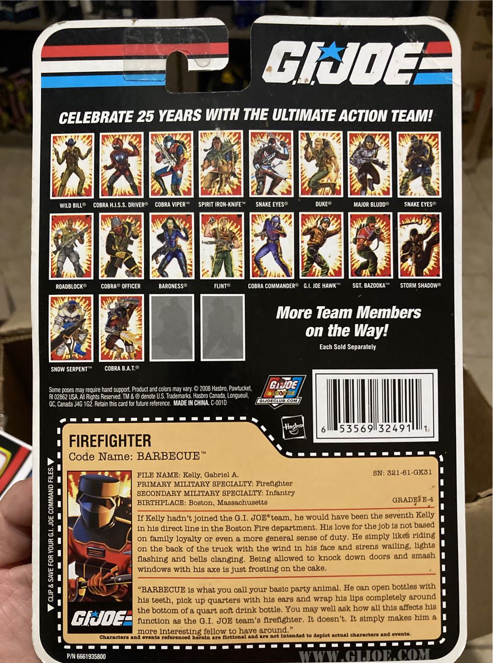 G.I. Joe Comic Series: Barbeque - Hasbro (G.I. Joe: 25th Anniversary) action figure collectible [Barcode 653569324911] - Main Image 4