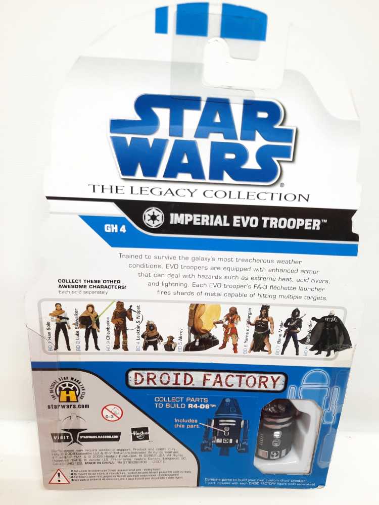 Star Wars: Legacy: Imperial EVO Trooper - Hasbro (Star Wars: Legacy: Droid Factory: 3”) action figure collectible [Barcode 653569330448] - Main Image 2