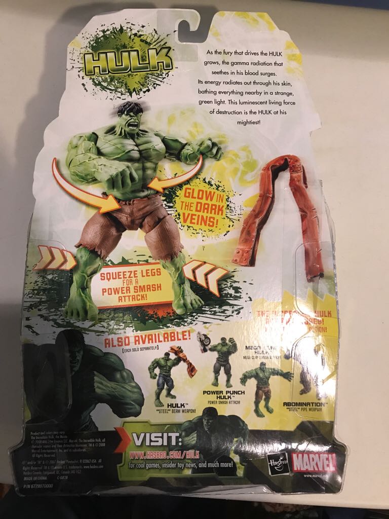 The Incredible Hulk - Gamma Glow (Target Exclusive) - Hasbro (Marvel: Incredible Hulk: 6”) action figure collectible [Barcode 653569331957] - Main Image 2