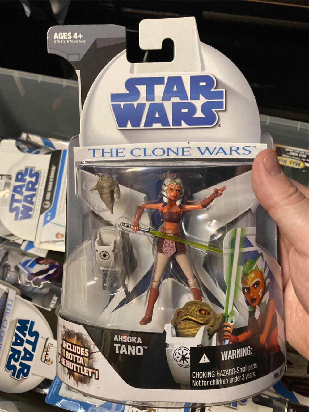 Ahsoka Tano with Rotta the Huttlet - Hasbro (Star Wars: Clone Wars: 3”) action figure collectible [Barcode 653569332138] - Main Image 4