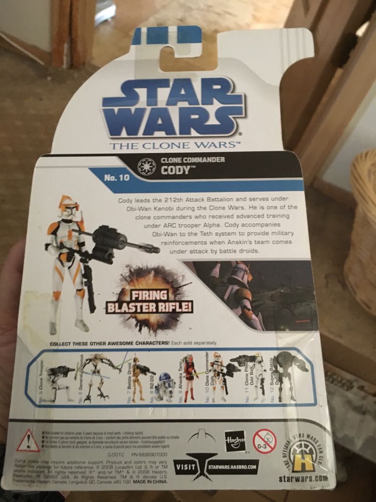 Clone Commander Cody - Hasbro (Star Wars - The Clone Wars 2008) action figure collectible [Barcode 653569332152] - Main Image 2