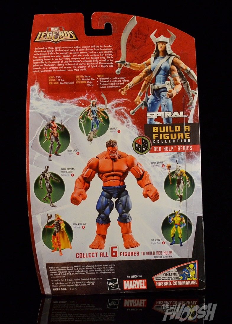 Marvel Legends Red Hulk BAF Spiral Gold Variant Exclusive  - X-Men Villains (X-Men) action figure collectible [Barcode 653569334354] - Main Image 2