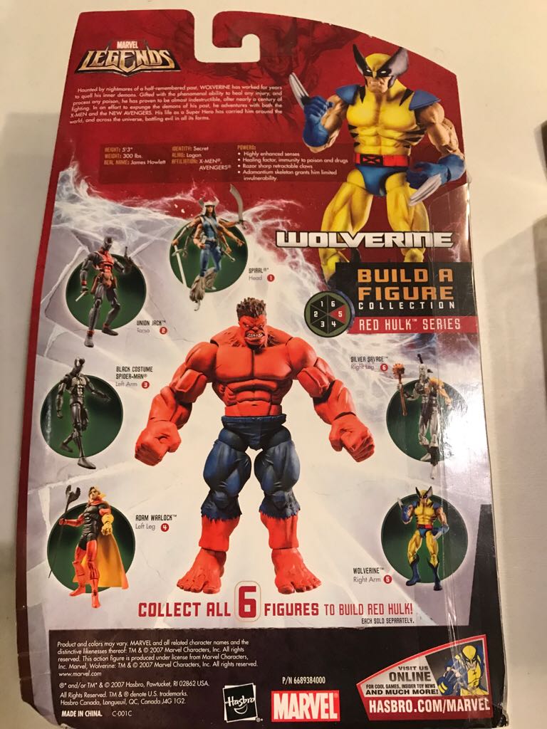 Marvel Legends Target Exclusive Red Hulk BAF Series WOLVERINE - Hasbro (Marvel Legends) action figure collectible [Barcode 653569334880] - Main Image 2