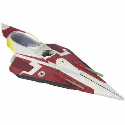 Obi-Wan Kenobi’s Delta Starfighter - Hasbro (Star Wars Clone Wars Vehicles) action figure collectible [Barcode 653569339939] - Main Image 2