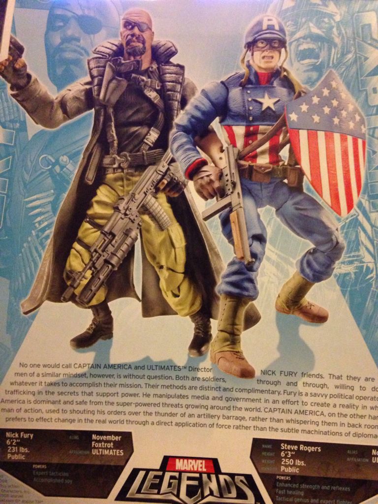 Ultimate NICK FURY &  Ultimate CAPTAIN AMERICA  - Hasbro (Marvel Legends) action figure collectible [Barcode 653569340430] - Main Image 2
