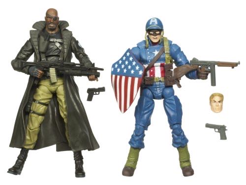 Ultimate NICK FURY &  Ultimate CAPTAIN AMERICA  - Hasbro (Marvel Legends) action figure collectible [Barcode 653569340430] - Main Image 3