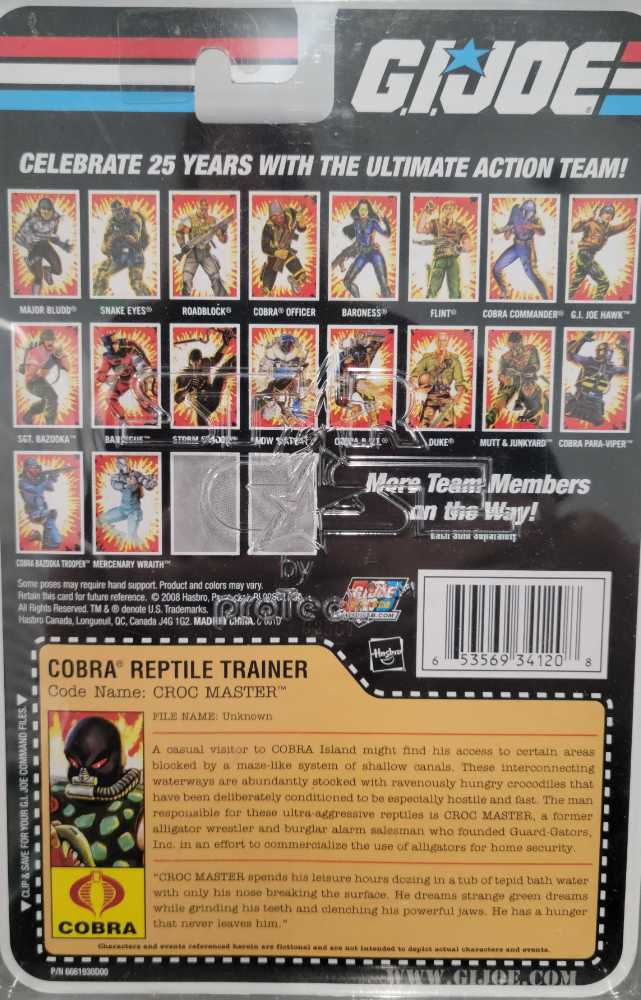 Croc Master - Hasbro (G.I. Joe 25th Anniversary) action figure collectible [Barcode 653569341208] - Main Image 3