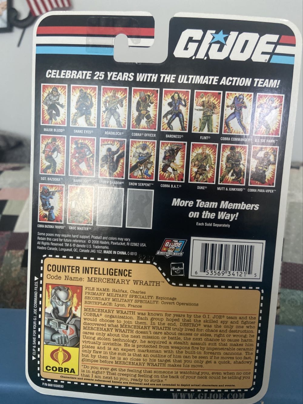 Mercenary Wraith V1B- Stealth Variant - Hasbro (G.I. Joe) action figure collectible [Barcode 653569341215] - Main Image 3