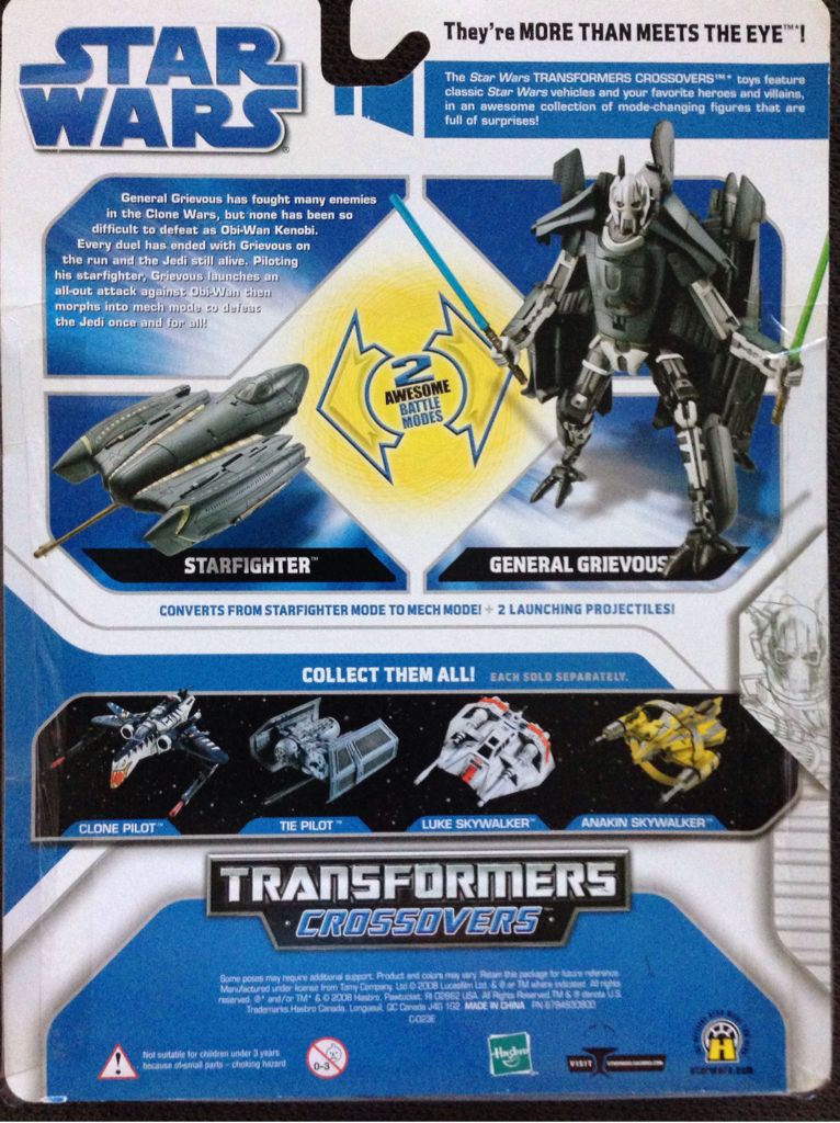 General Grievous™ To Grievous Starfighter™ - Hasbro (Transformers Crossovers) action figure collectible [Barcode 653569348542] - Main Image 2
