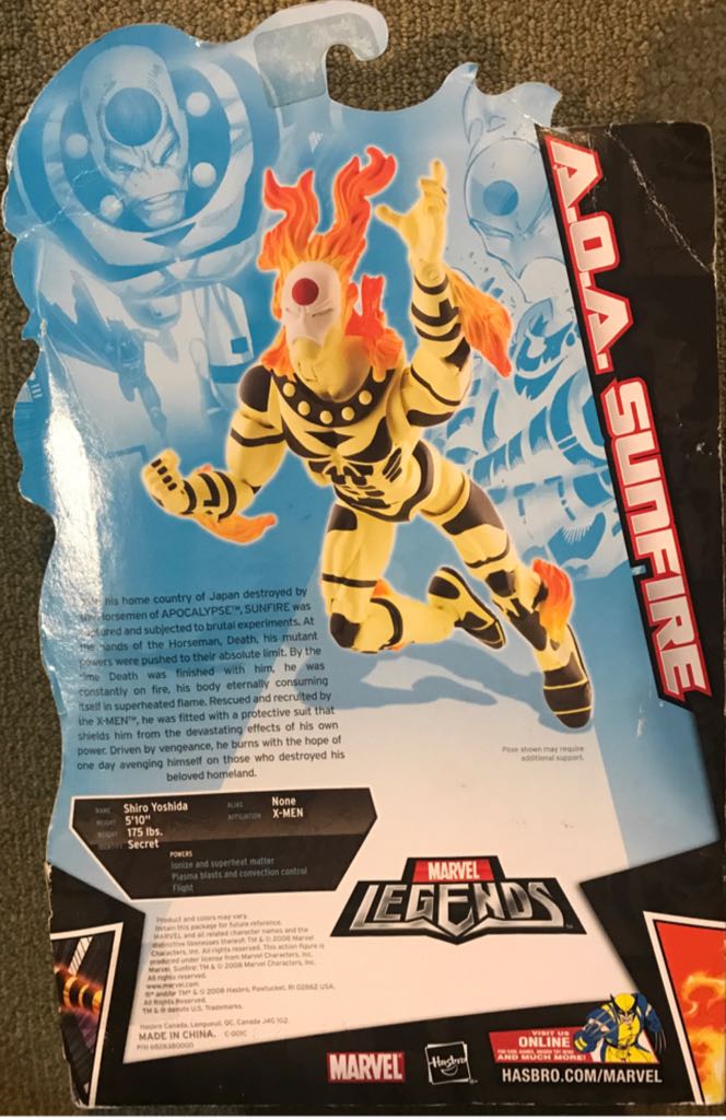 Sunfire - Marvel Legends (Marvel (X-men)) action figure collectible [Barcode 653569348771] - Main Image 2