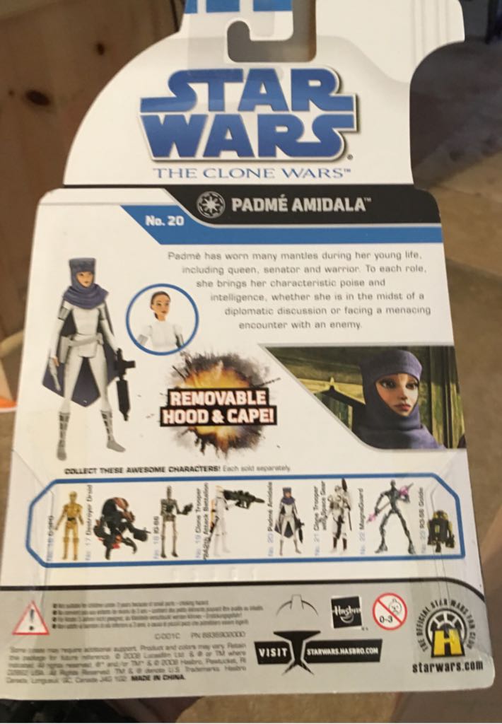 Padme Amidala - Hasbro (Legacy Collection 3.75” 2008- 2009: Clone Wars) action figure collectible [Barcode 653569350460] - Main Image 2