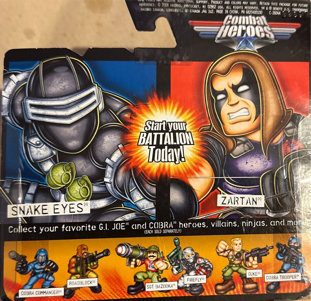 G.I. Joe Combat Heroes Snake Eyes With Timber And Zartan  (G. I. JOE) action figure collectible [Barcode 653569351658] - Main Image 2