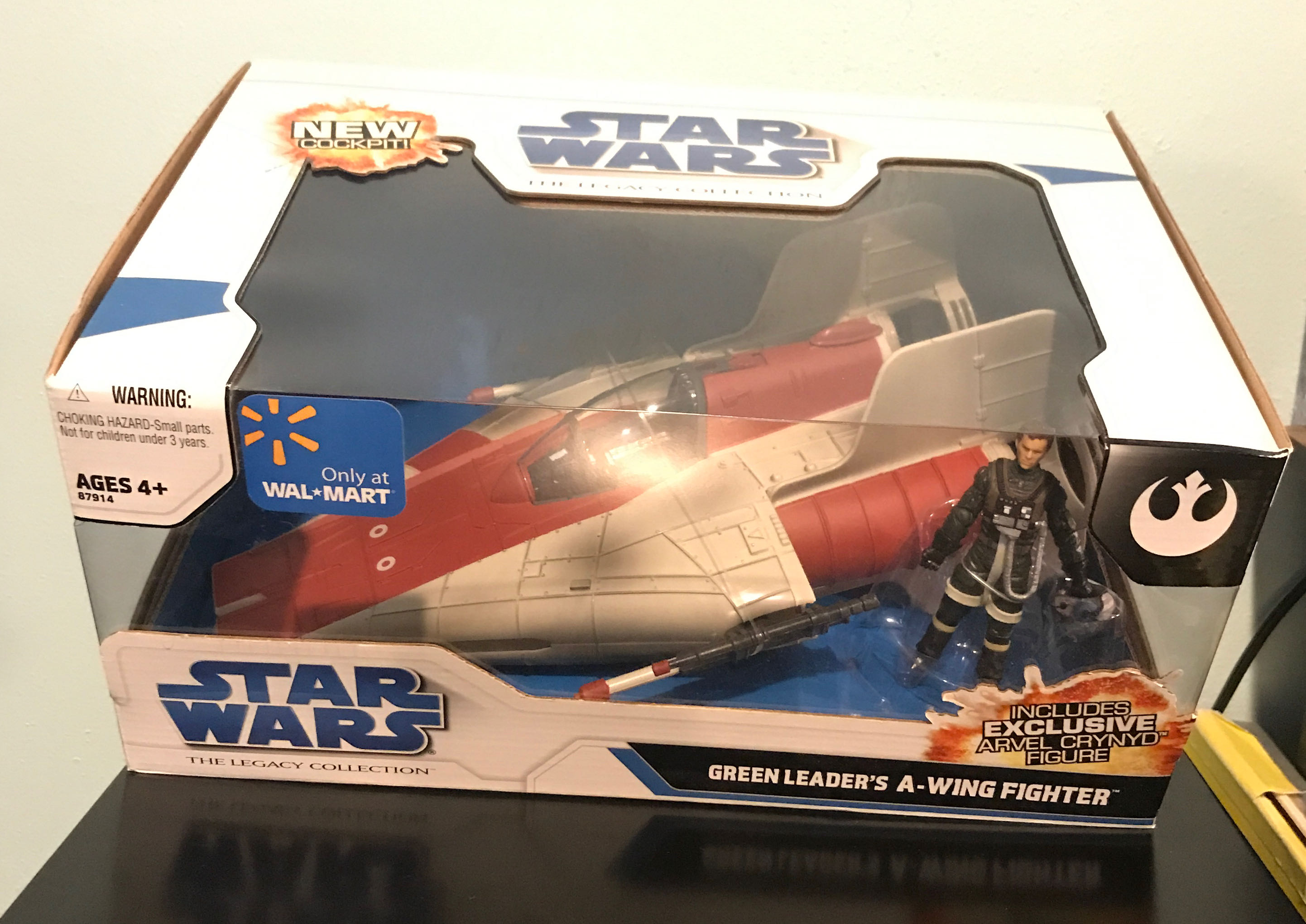 Green Leader’s A-Wing Fighter w/ Arvel Crynyd Figure - Hasbro (Walmart Exclusive) action figure collectible [Barcode 653569355021] - Main Image 2
