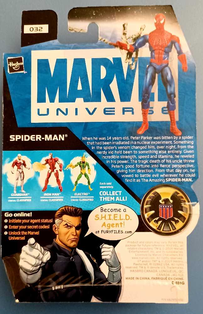 Spider Man Classic - Hasbro (Marvel Universe) action figure collectible [Barcode 653569355670] - Main Image 2