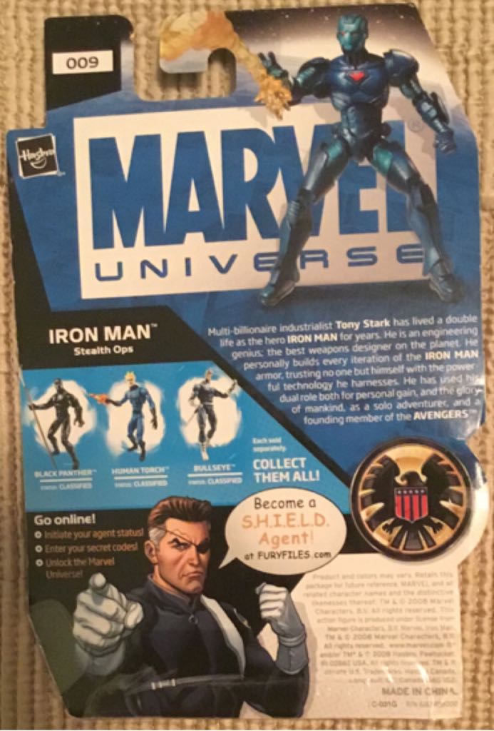 Iron Man (Stealth Ops) - Hasbro (Marvel Universe) action figure collectible [Barcode 653569355717] - Main Image 2