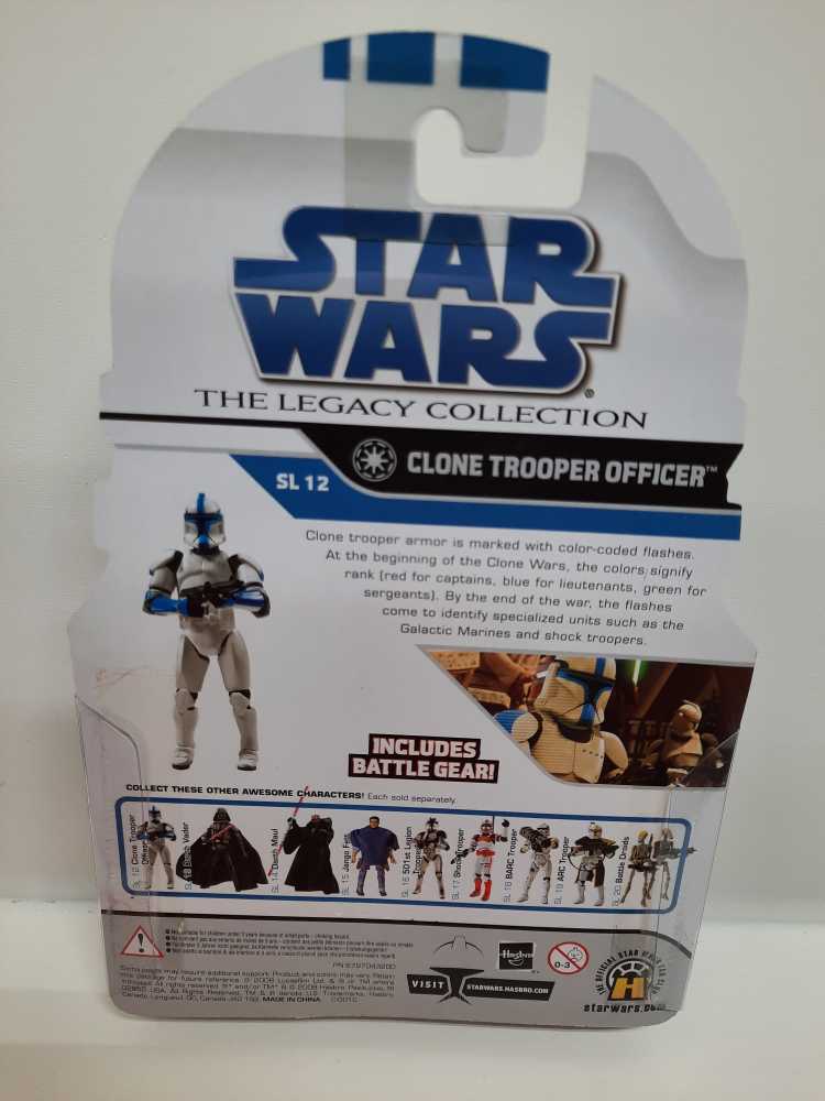 Legacy2 SL12 - Clone Trooper Officer (Blue)  (Star Wars: Legacy: Saga Legends: 3”) action figure collectible [Barcode 653569359807] - Main Image 2
