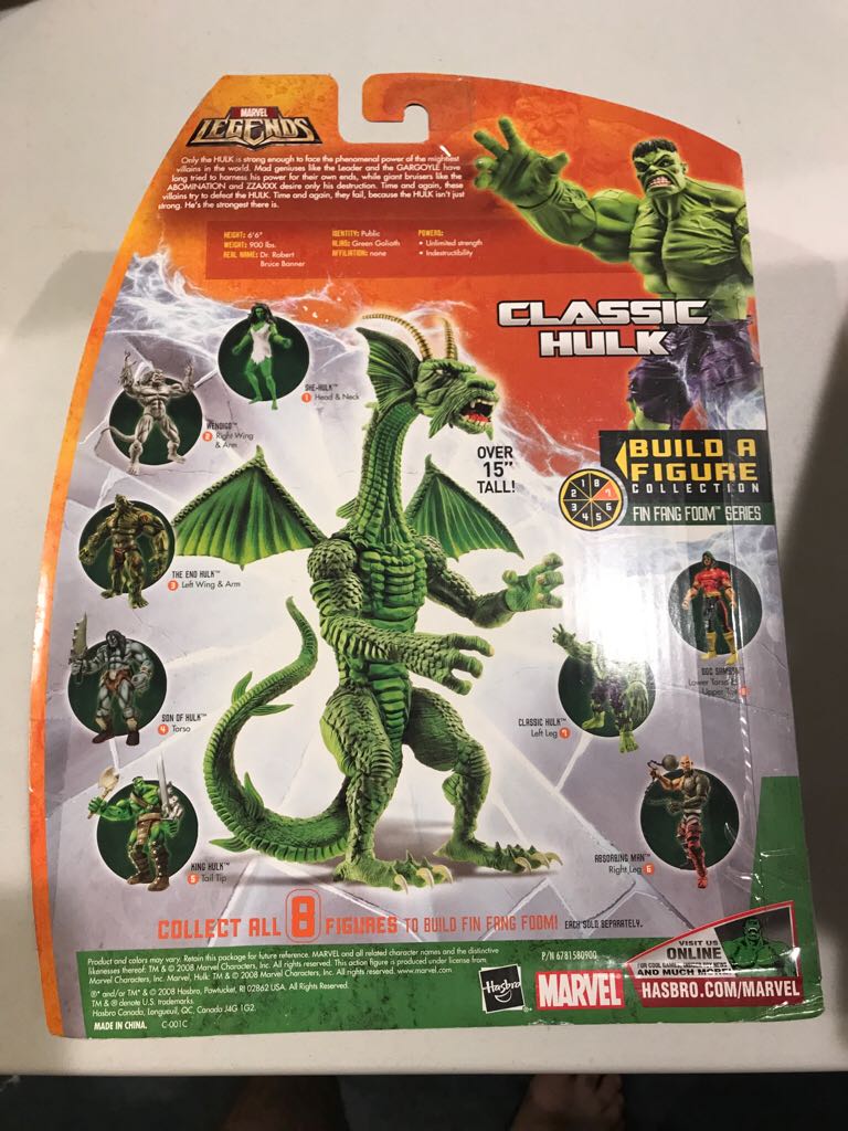 Marvel Legends Fin Fang Foom BAF Classic Hulk - Hasbro - Marvel (Marvel Legends - Fin Fang Foom) action figure collectible [Barcode 653569360452] - Main Image 2