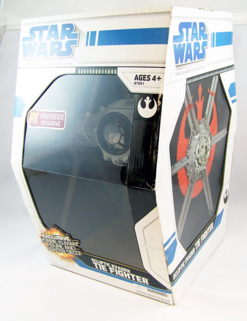 Vehicles Ecliptic Evader TIE Fighter - Kenner (2008-2010 The Legacy Collection) action figure collectible [Barcode 653569361336] - Main Image 2