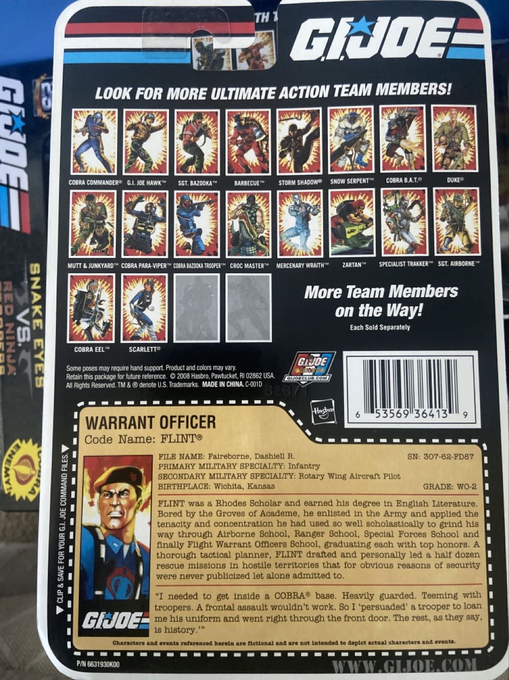 G.I. Joe 25th Anniversary: Flint (Cobra Disguise) - Hasbro (G.I. Joe 25th Anniversary) action figure collectible [Barcode 653569364139] - Main Image 3