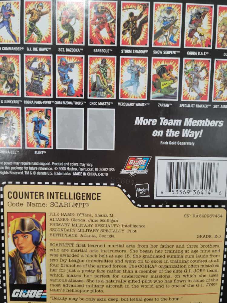 Scarlett - Hasbro (GI Joe 25th Anniversary) action figure collectible [Barcode 653569364146] - Main Image 4