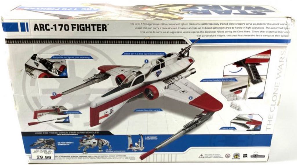 0V ARC-170 Fighter - Hasbro (The Clone Wars) action figure collectible [Barcode 653569364153] - Main Image 2