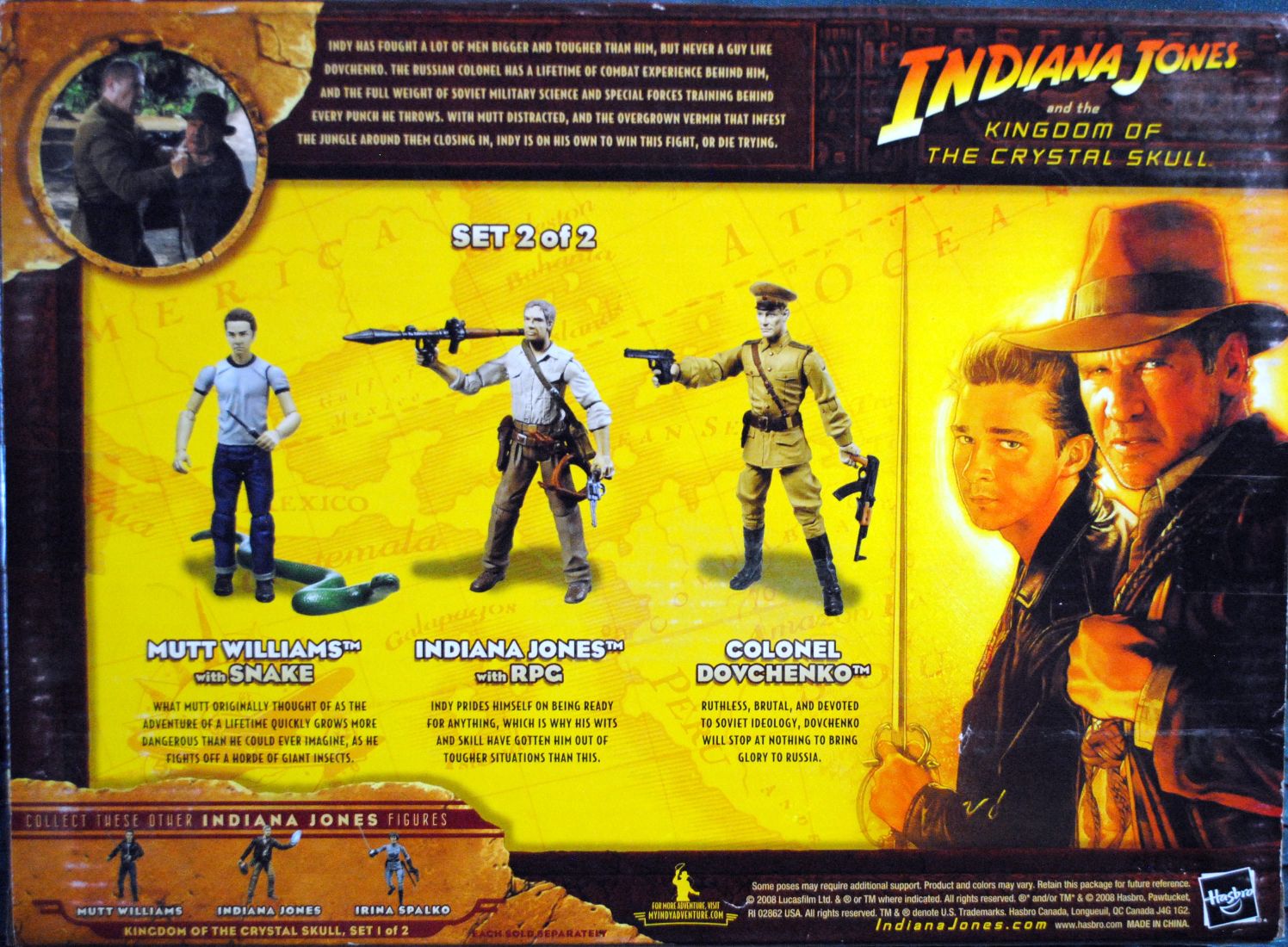 Indiana Jones And The Kingdom Of The Crystal Skull Three Pack - Hasbro (The Kingdom Of The Crystal Skull) action figure collectible [Barcode 653569365600] - Main Image 2