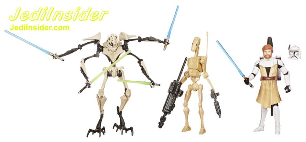 Commemorative DVD Collection 2 of 2 - The Clone Wars (Obi-Wan Kenobi, Grievous & B1 Battle Droid) - Hasbro (Star Wars - The Clone Wars 2008) action figure collectible [Barcode 653569371496] - Main Image 2