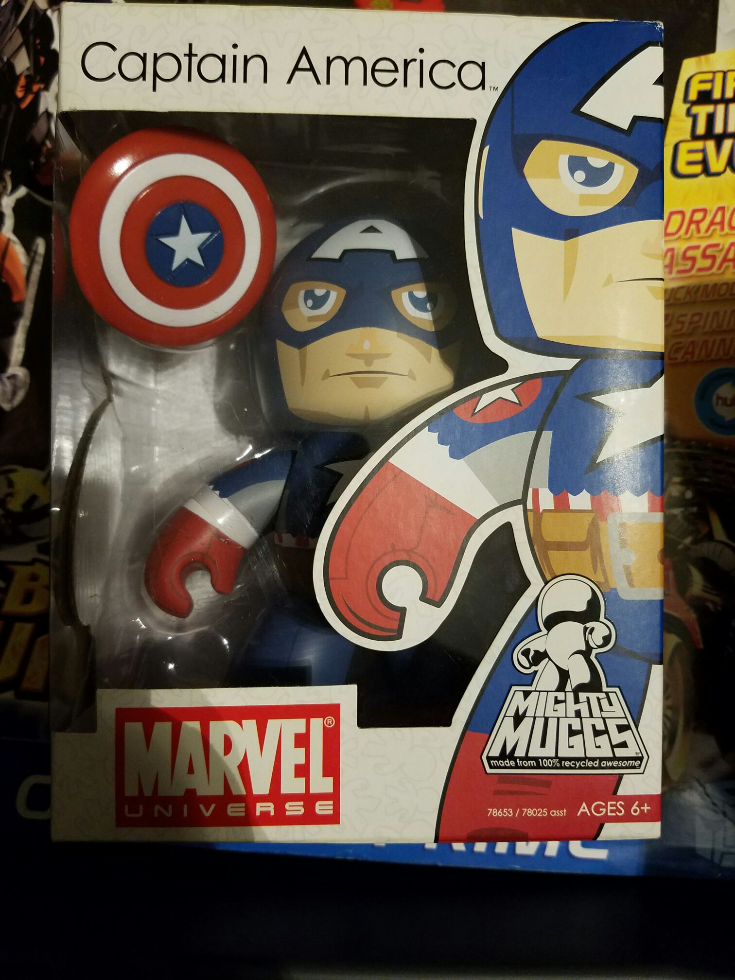 $Mighty Muffs Captain America - Hasbro (Mighty Muggs) action figure collectible [Barcode 653569371625] - Main Image 1