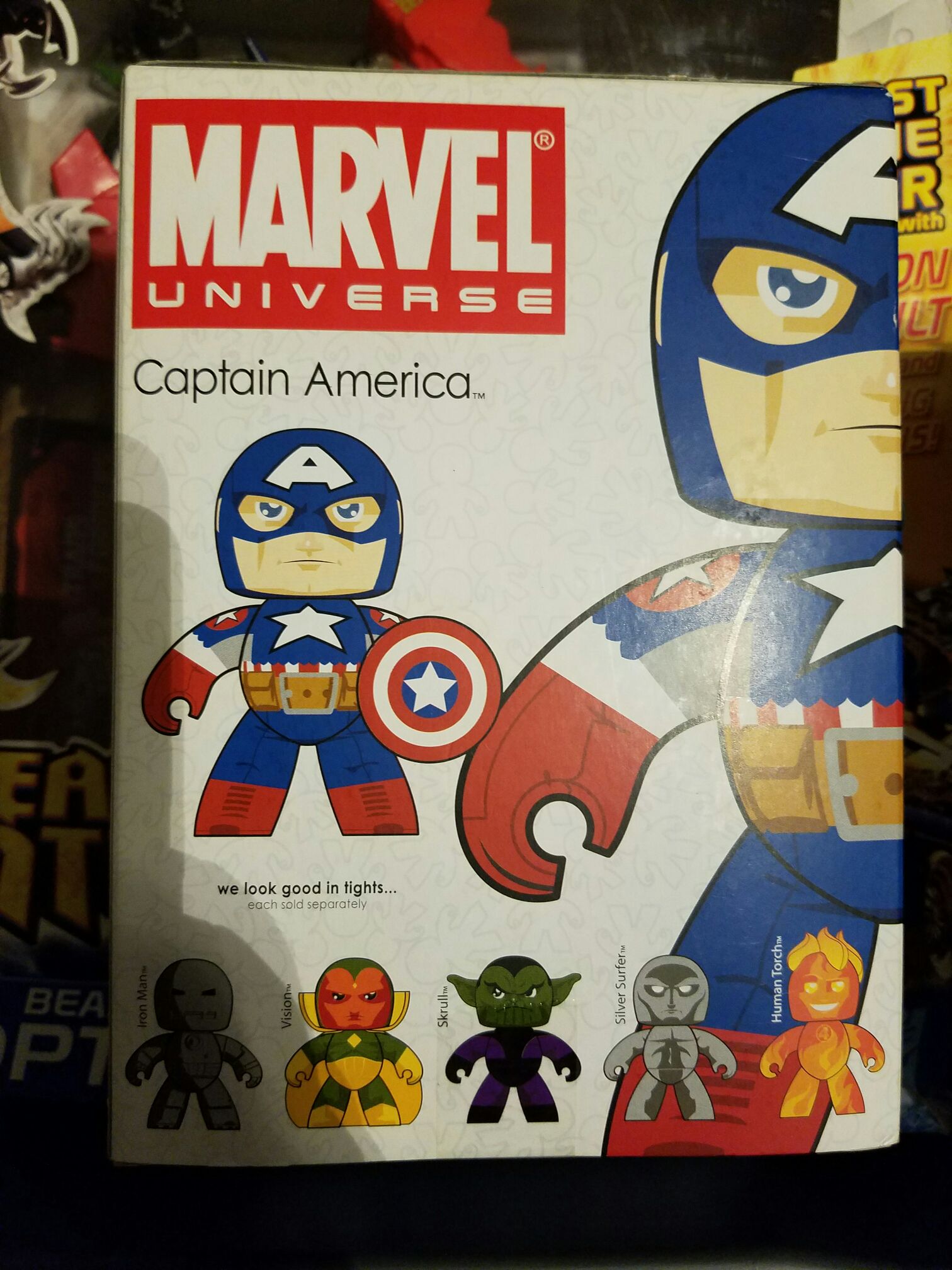 $Mighty Muffs Captain America - Hasbro (Mighty Muggs) action figure collectible [Barcode 653569371625] - Main Image 2