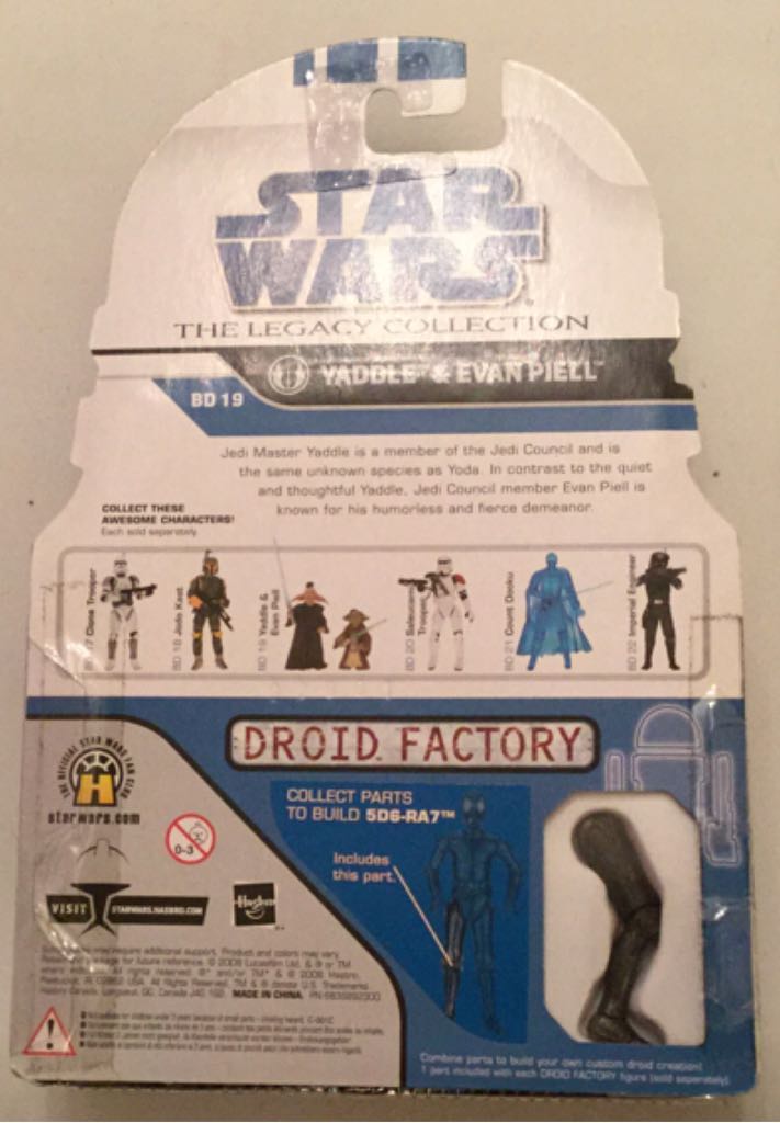 Legacy collection the Phantom Menace Yaddle & Evan Piell - Hasbro (Star Wars: Legacy: Droid Factory: 3”) action figure collectible [Barcode 653569372325] - Main Image 2