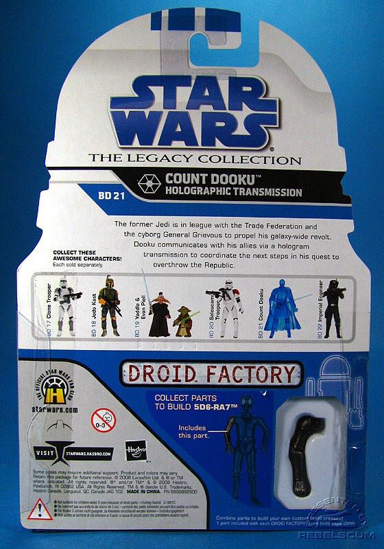 Auto Count Dooku (Hologram) Legacy Collection - Hasbro (The Legacy Collection) action figure collectible [Barcode 653569372349] - Main Image 2