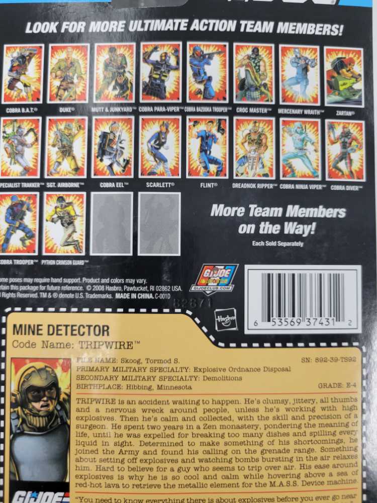 Tripwire - Hasbro (G.I. Joe 3 3/4” 25th Anniversary) action figure collectible [Barcode 653569374312] - Main Image 4