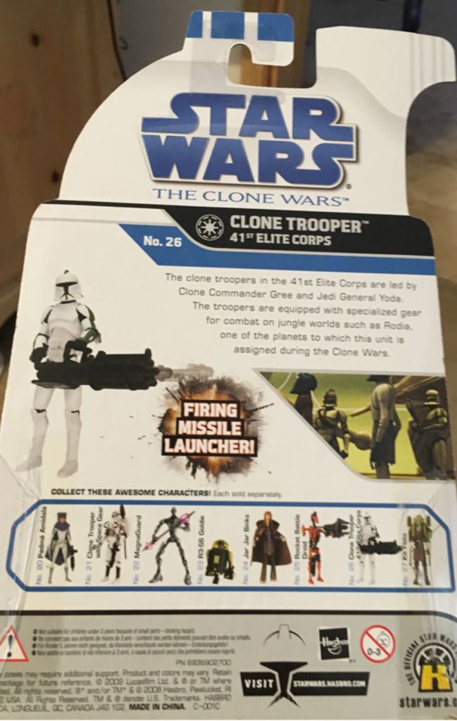 CW1 #26 Clone Trooper 41st Elite Corps - Hasbro (The Clone Wars) action figure collectible [Barcode 653569374855] - Main Image 2